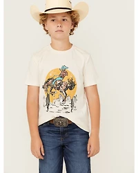Rock & Roll Denim Boys' Bronco Short Sleeve Graphic Tee