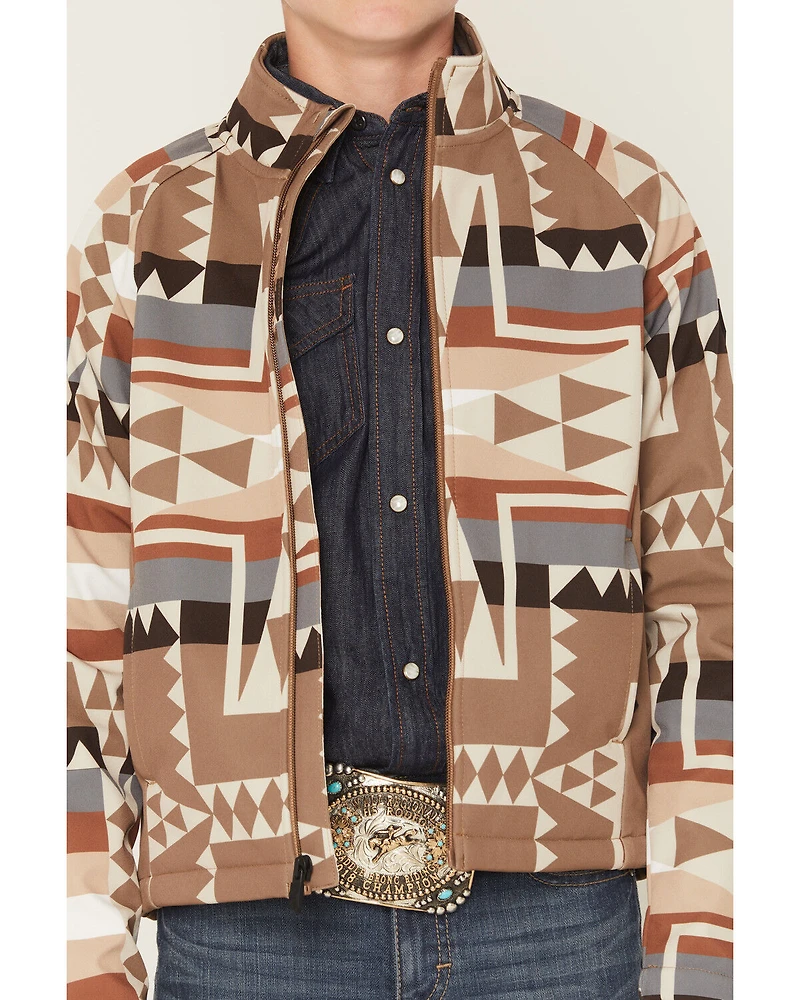 RANK 45® Boys' Cheneka Southwestern Print Softshell Jacket