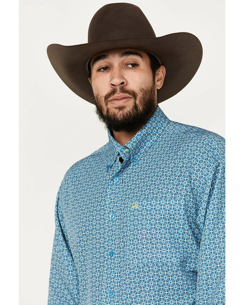 Cinch Men's ARENAFLEX® Geo Print Long Sleeve Button-Down Western Shirt