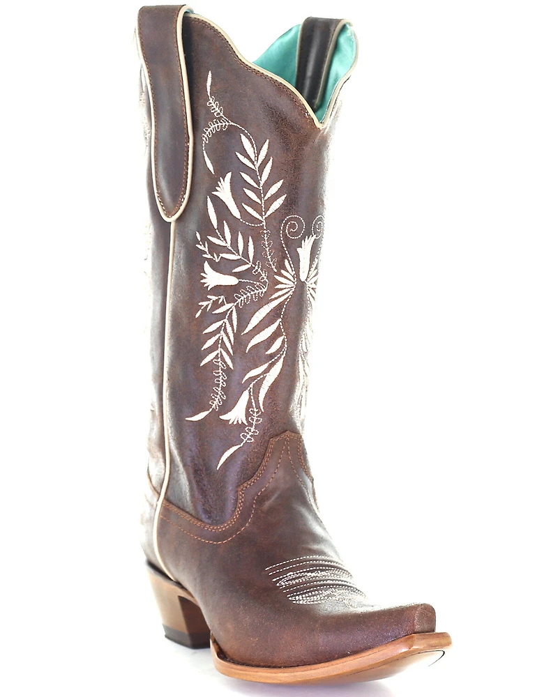 Corral Women's Embroidery Western Boots - Snip Toe