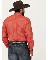 Cinch Men's Geo Print Long Sleeve Button-Down Western Shirt
