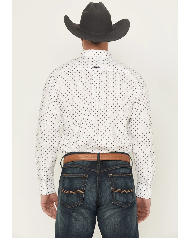 Ariat Men's Ross Wrinkle Free Geo Print Long Sleeve Button-Down Western Shirt