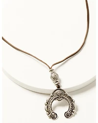 Shyanne Women's Juniper Sky Squash Blossom Pendant Necklace