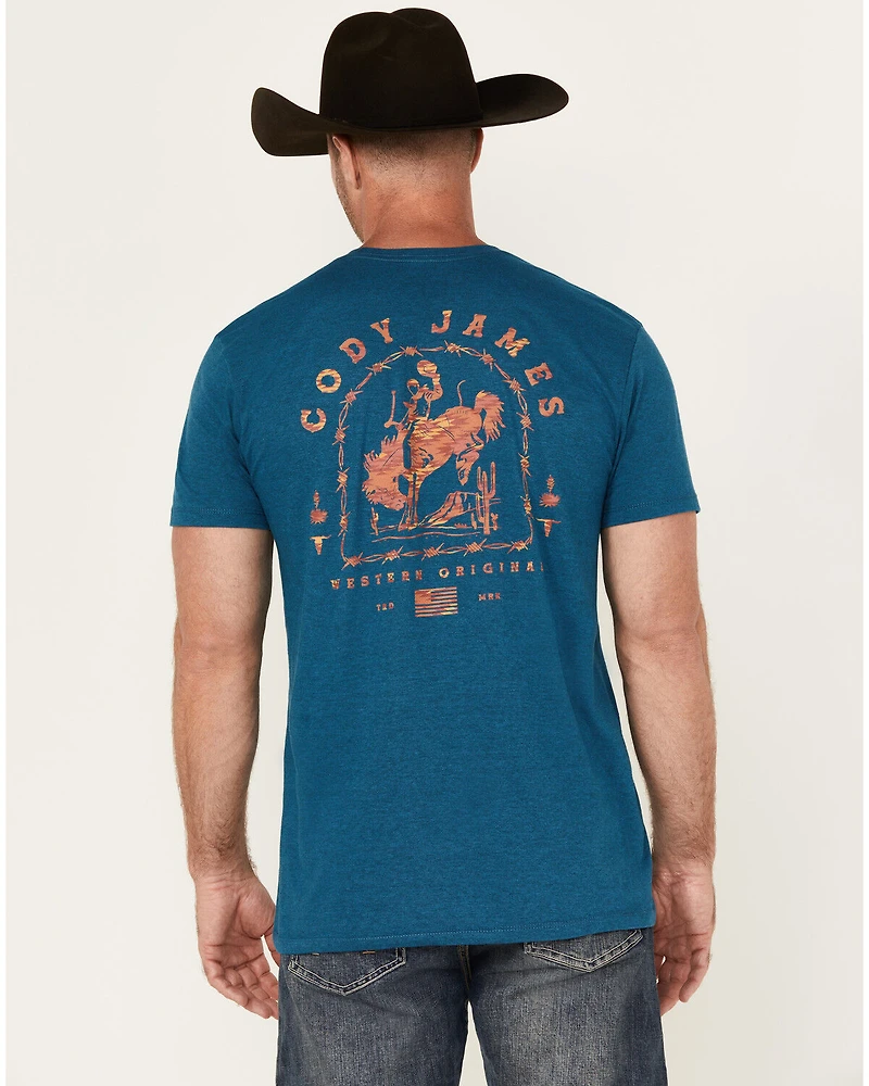 Cody James Men's Barbed Cowboy Short Sleeve Graphic T-Shirt