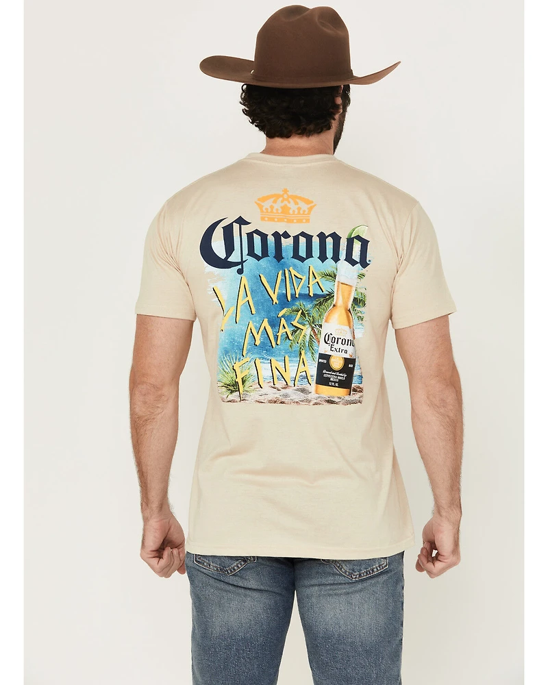 Changes Men's Corona La Vida Mas Fina Short Sleeve Graphic T-Shirt
