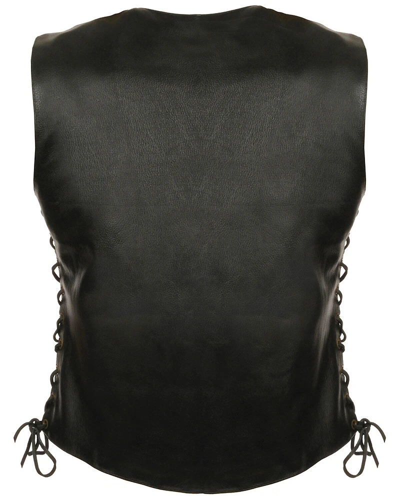 Milwaukee Leather Women's Side Lace Snap Front Vest - 5X