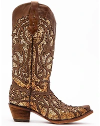 Corral Women's Golden Luminary Roots Western Boots - Snip Toe