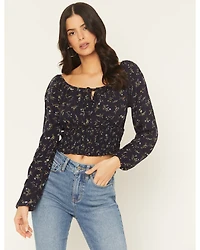 Idyllwind Women's Turner Ditsy Floral Print Long Sleeve Top