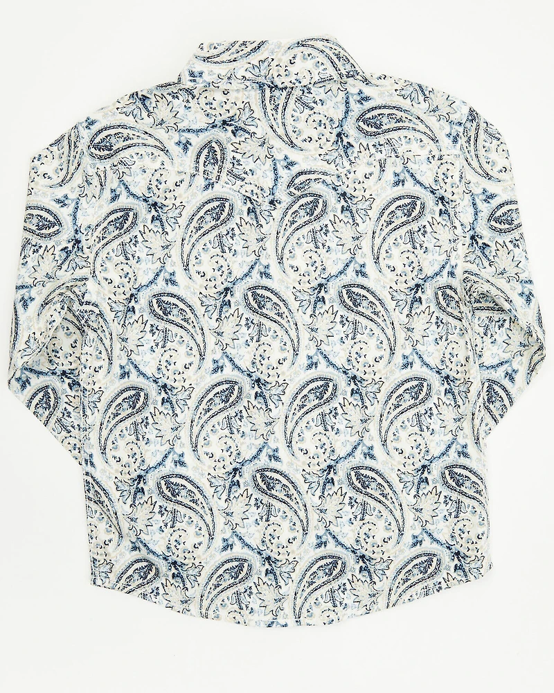 Cody James Toddler Boys' Rodeo Runway Paisley Print Long Sleeve Snap Western Shirt