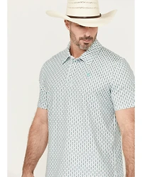 Panhandle Men's Geo Print Short Sleeve Stretch Polo