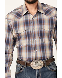 Roper Men's Amarillo Plaid Print Long Sleeve Pearl Snap Western Shirt