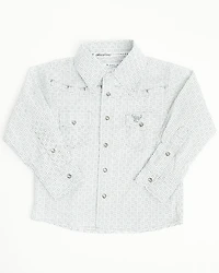 Cowboy Hardware Toddler Boys' Geo Print Long Sleeve Pearl Snap Stretch Western Shirt