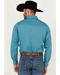 Wrangler Retro Men's Premium Solid Long Sleeve Snap Western Shirt