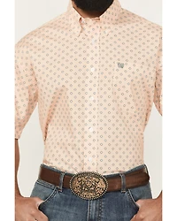 Cinch Men's Geo Print Short Sleeve Button-Down Western Shirt - Big