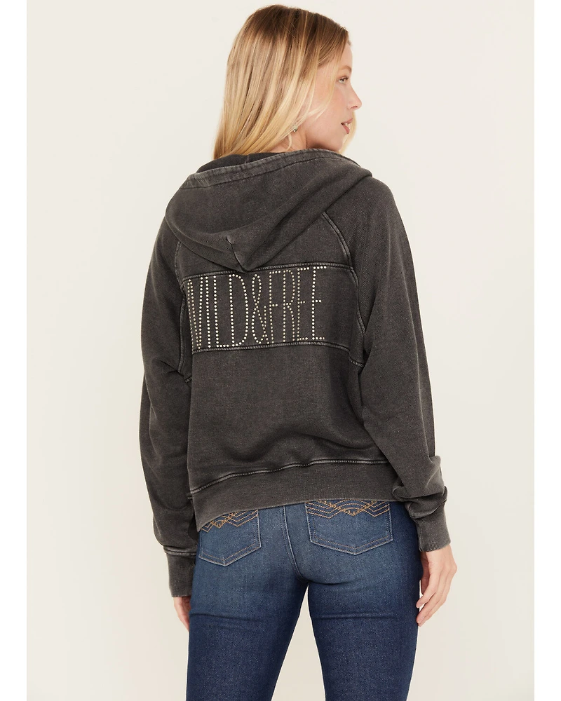 Idyllwind Women's Blanche Studded Tie Front Hoodie