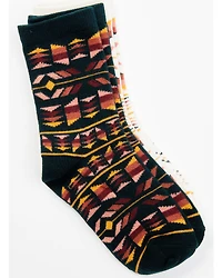Shyanne Girls' Josie Southwestern Print Socks - 2 Pack