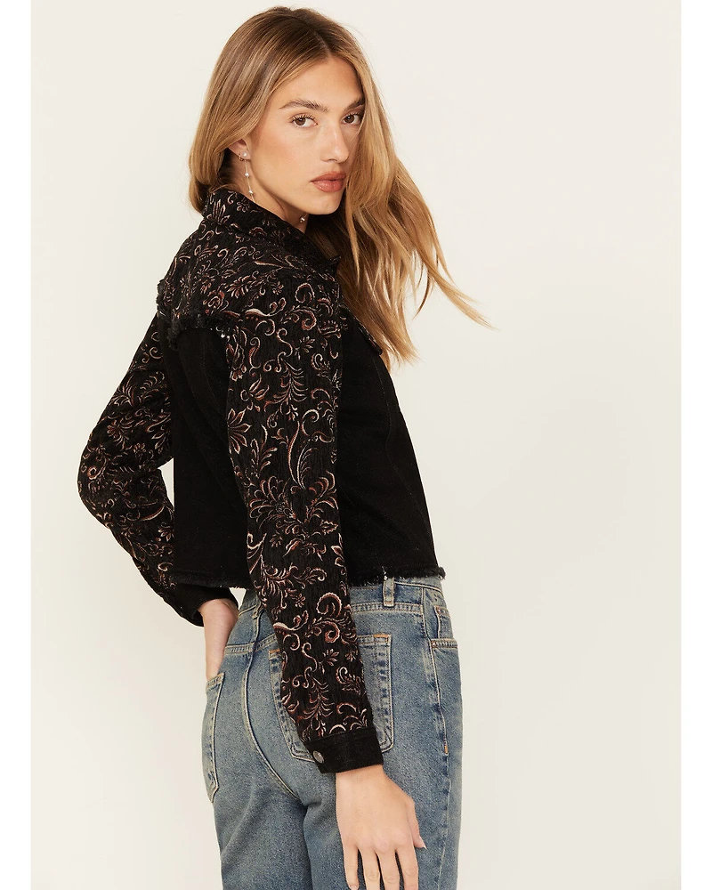 Shyanne Women's Brocade Trucker Jacket