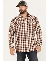 Moonshine Spirit Men's Dirt Runner Plaid Print Snap Western Flannel Shirt