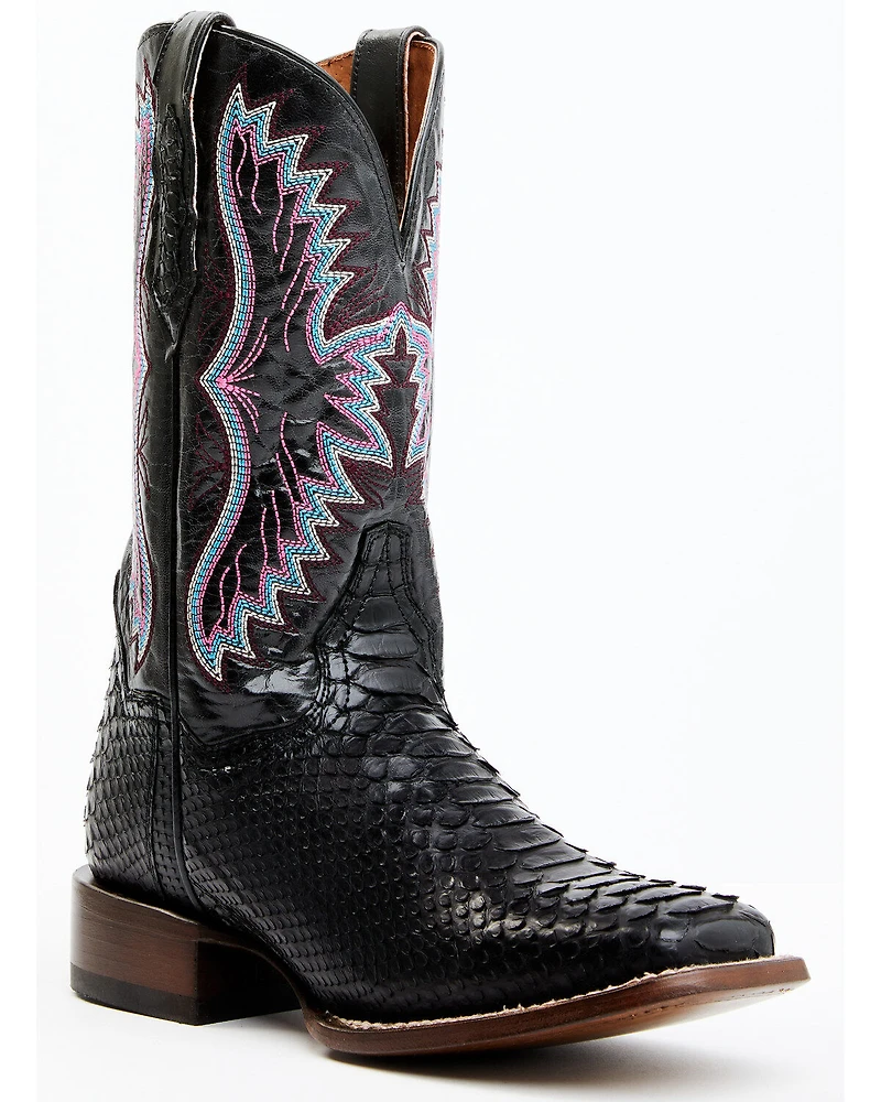 Dan Post Women's Back Cut Python Exotic Western Boot - Broad Square Toe