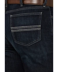 Cinch Men's Silver Label Dark Wash Slim Straight Stretch Denim Jeans