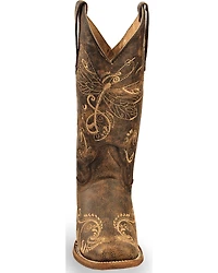 Circle G Women's Dragonfly Embroidered Western Boots - Square Toe