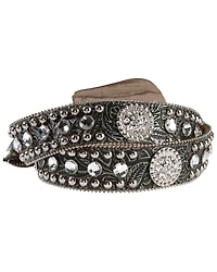 Blazin Roxx Black Tooled Concho Belt