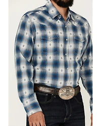 Wrangler Retro Men's Premium Plaid Print Long Sleeve Snap Western Shirt