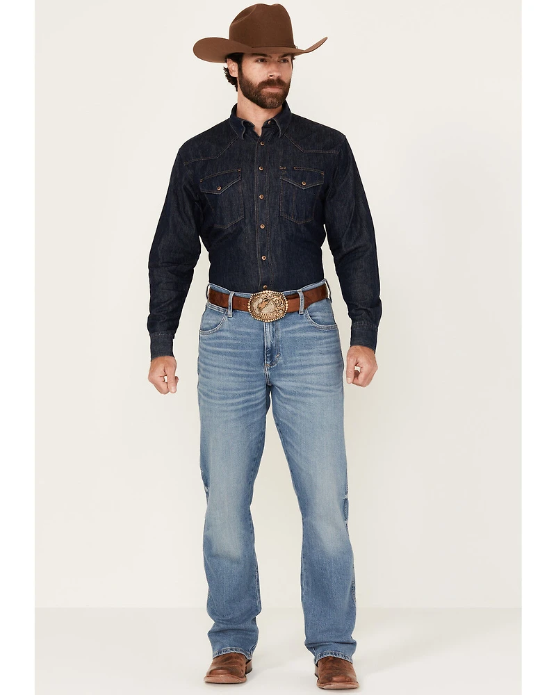 Wrangler Retro Men's Nolen Light Wash Slim Bootcut Stretch Denim Jeans - Tall