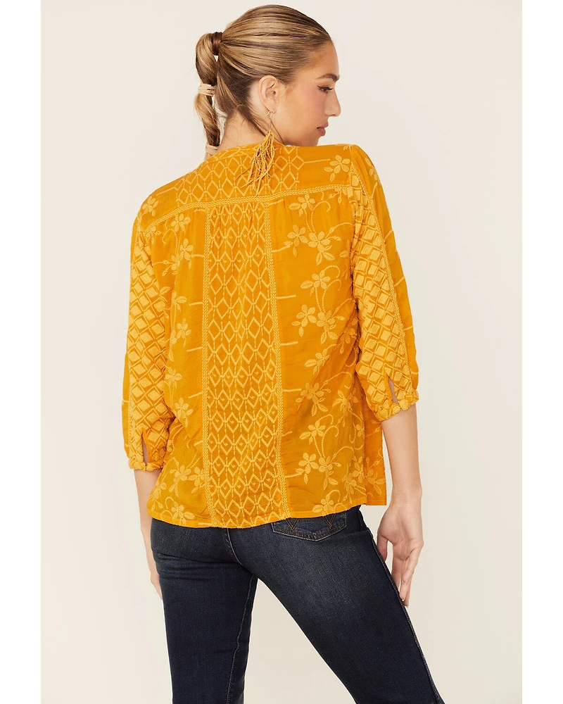 Johnny Was Women's Ciaga Phoebe Button Down Top