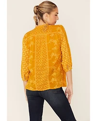 Johnny Was Women's Ciaga Phoebe Button Down Top
