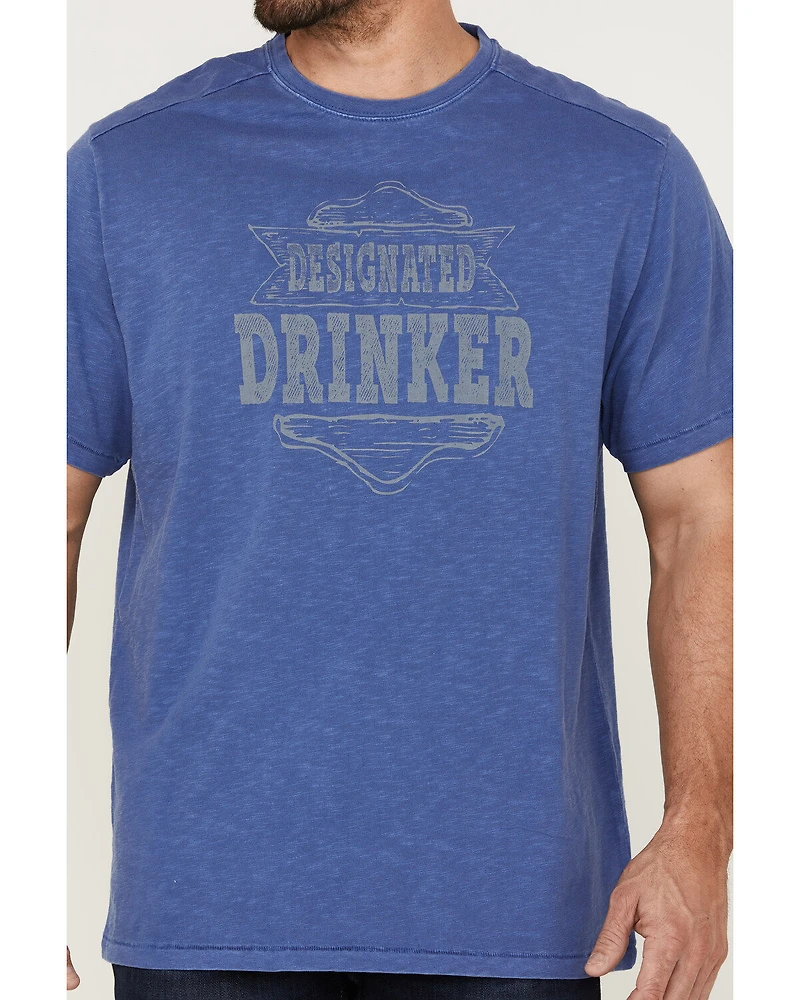 Brothers and Sons Men's Designated Drinker Graphic Short Sleeve T-Shirt