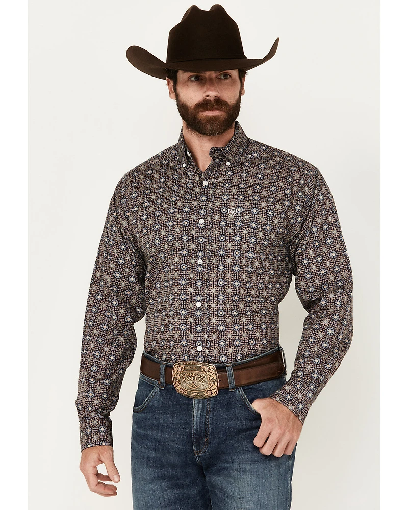 Ariat Men's Karsyn Medallion Print Long Sleeve Button-Down Western Shirt