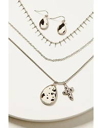 Shyanne Women's Cowhide Tear Drop Jewelry Set - 2 Piece