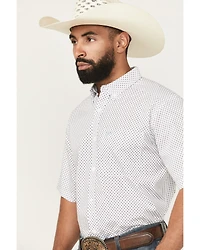 Ariat Men's Damien Wrinkle Free Geo Print Short Sleeve Button-Down Western Shirt
