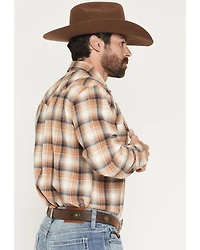 Cody James Men's Bravo Plaid Print Long Sleeve Snap Flannel Shirt