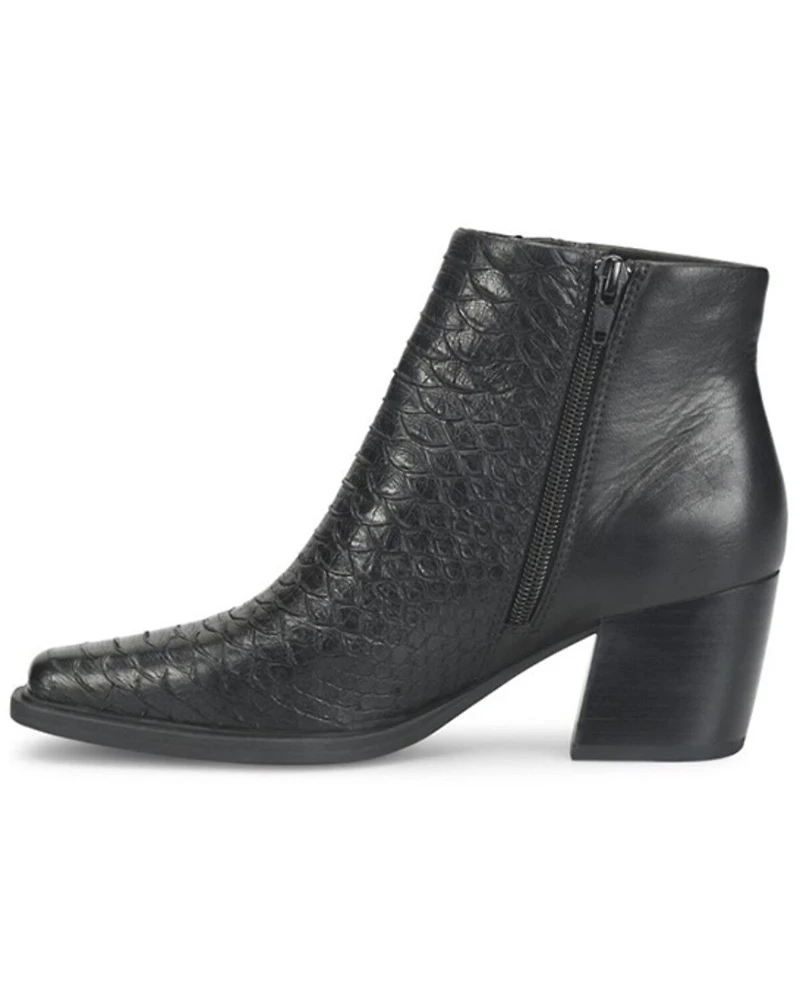 Born Women's Aiken Snakeskin Print Booties - Snip Toe