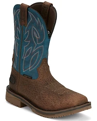 Justin Men's Broncy Pull-On Work Boots - Composite Toe