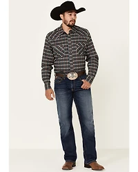 Cinch Men's Modern Fit Navy Large Geo Print Long Sleeve Western Shirt