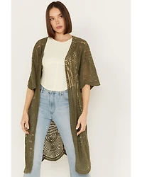 Shyanne Women's Geo Print Lace Short Sleeve Kimono