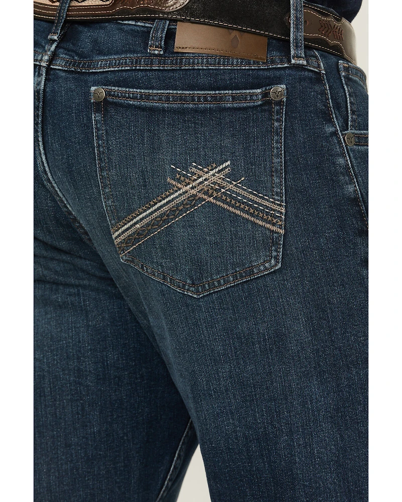 Wrangler Men's 20X Macon Medium Wash Slim Straight Stretch Denim Jeans