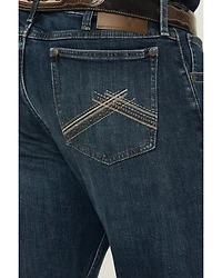 Wrangler Men's 20X Macon Medium Wash Slim Straight Stretch Denim Jeans
