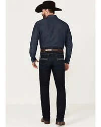 Cinch Men's Silver Label Dark Wash Slim Straight Stretch Denim Jeans