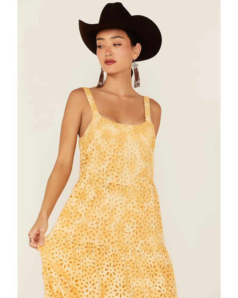 Jen's Pirate Booty Women's Flower Power Eyelet Lace Maxi Dress