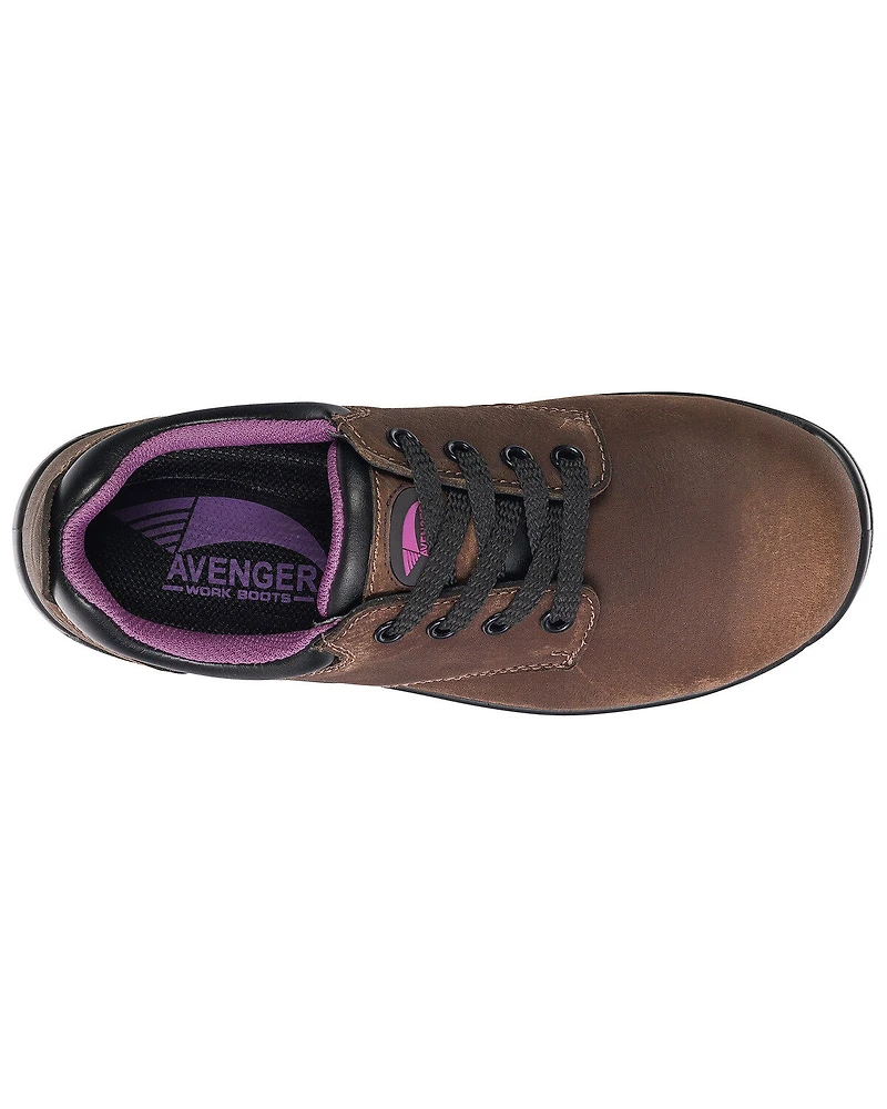 Avenger Women's Waterproof Oxford Work Shoes - Composite Toe