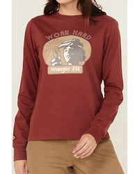 Wrangler Women's FR Work Hard Long Sleeve Graphic T-Shirt