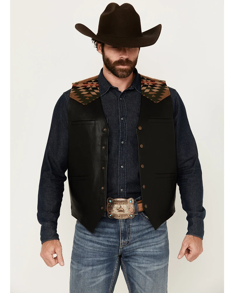 Moonshine Spirit Men's Alamo Southwestern Print Snap Vest