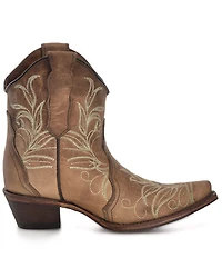 Circle G Women's Embroidered Ankle Booties - Snip Toe