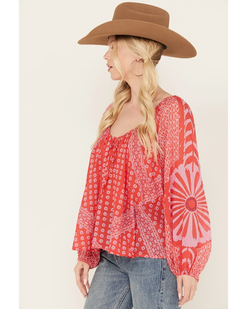Free People Women's Elena Printed Top