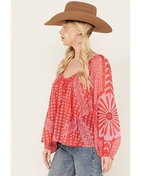 Free People Women's Elena Printed Top
