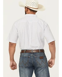 Ariat Men's Damien Wrinkle Free Geo Print Short Sleeve Button-Down Western Shirt
